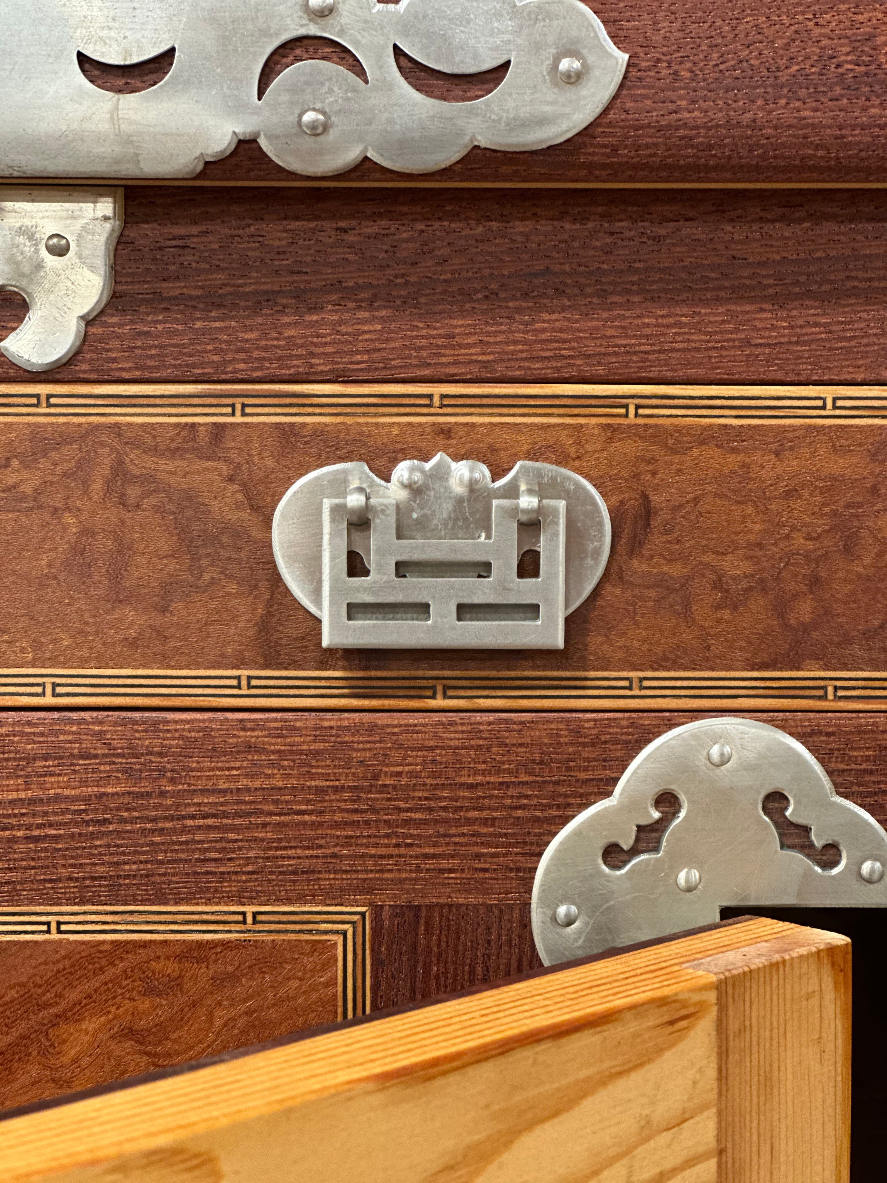 A close view of Jeonjujang metal fittings